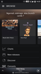 Aplikasi Spotify di Andromax R2